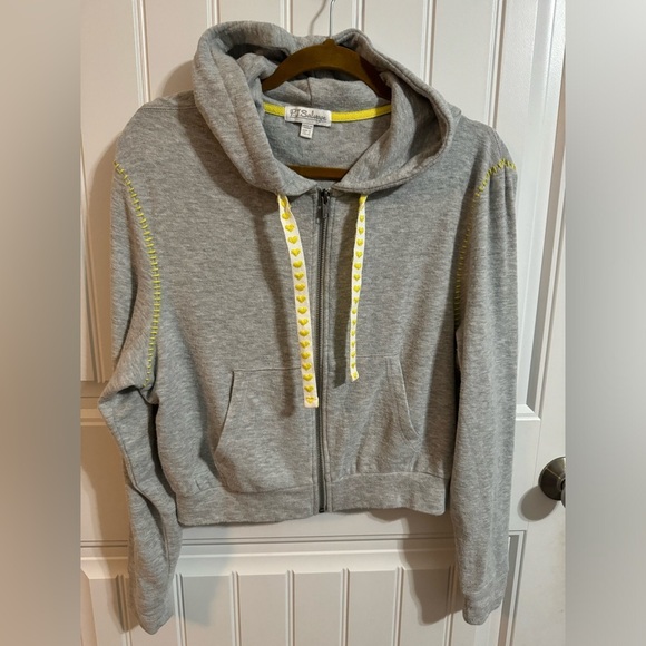 PJ Salvage Gray and Yellow Electric Vibes Hoodie - Picture 2 of 7